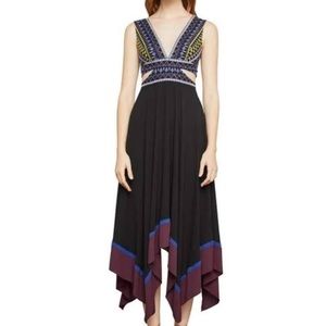 BCBGMAXAZARIA black combo cutout dress